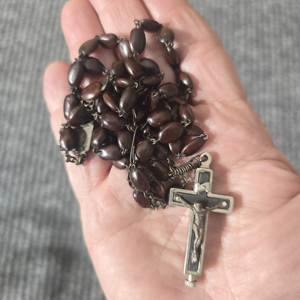 Roma‎ Spina Christi Reliquary / Rosary Beads / Relic - Crucifix, Rosary Vintage